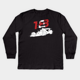 We Race On! 18 [Flag] Kids Long Sleeve T-Shirt